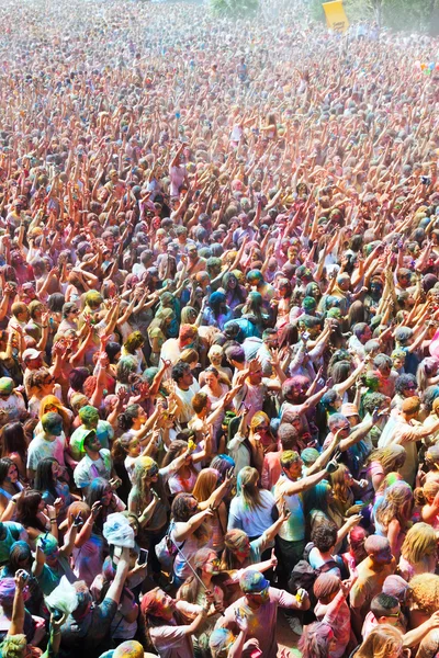 Festival de los colores Holi Barselona 'da — Stok fotoğraf