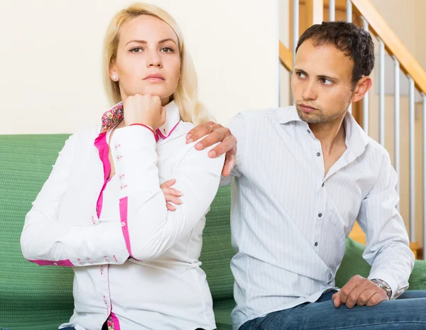 Young married couple having quarrel — Stock Photo, Image