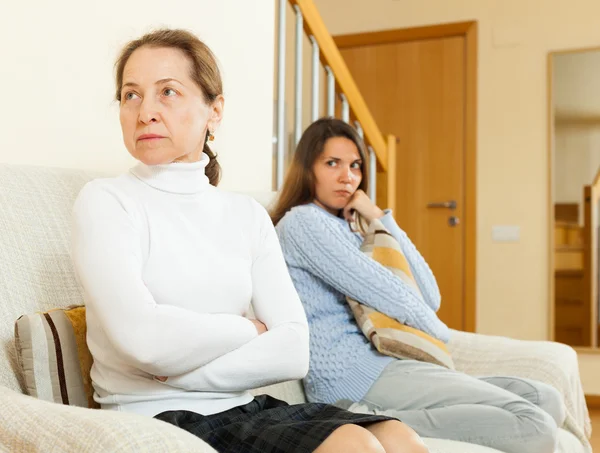 Mother and daughter after quarrel — Stock Photo, Image