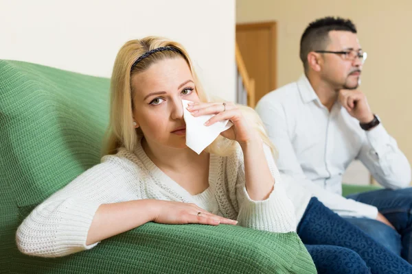 Pelea familiar en casa — Foto de Stock