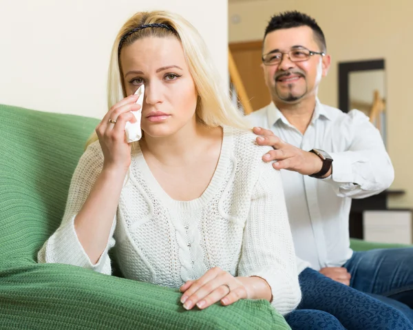 Family conflict at home — Stock Photo, Image