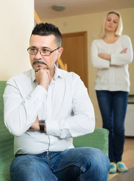 Family quarrel at home — Stock Photo, Image