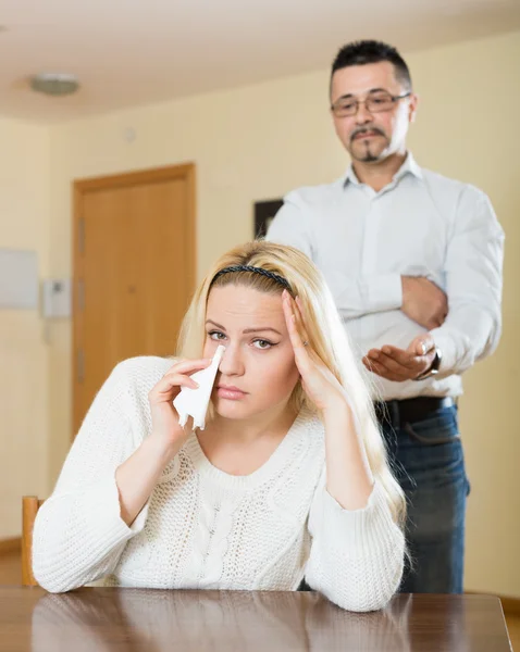 Couple conflict at home — Stock Photo, Image