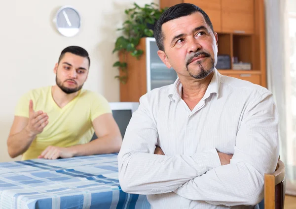 Two serious men having conflict — Stock Photo, Image