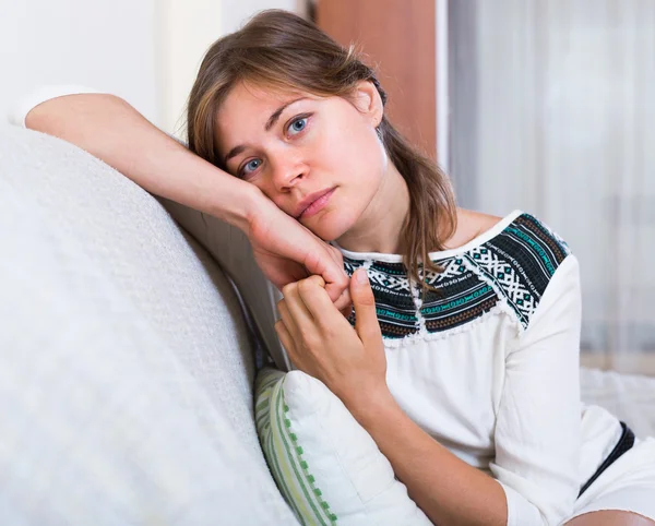 Portret van ellendig vrouw — Stockfoto