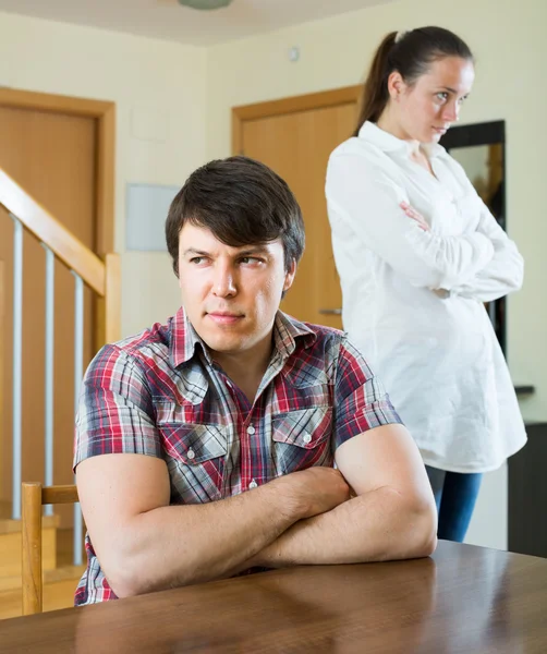 Woman having problems with her husband — Stock Photo, Image