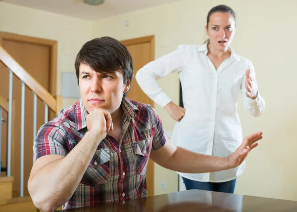 Woman having problems with her husband — Stock Photo, Image
