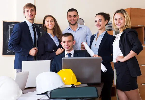 Team of architectural engineers — Stock Photo, Image