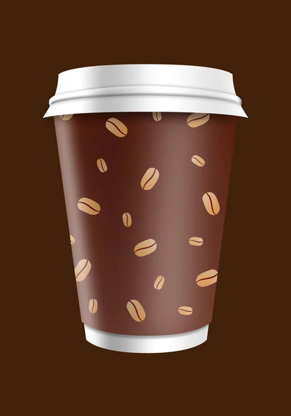 Illustration Paper Cup Coffee Background — Stock Photo, Image