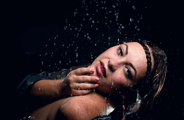 Gotas de chuva feliz — Fotografia de Stock