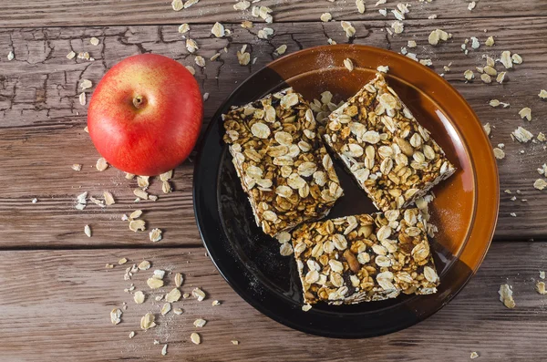 Snacks on wooden table — Stock Photo, Image