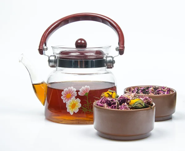 Herbata i róża — Zdjęcie stockowe