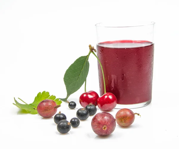 Berries and juice — Stock Photo, Image