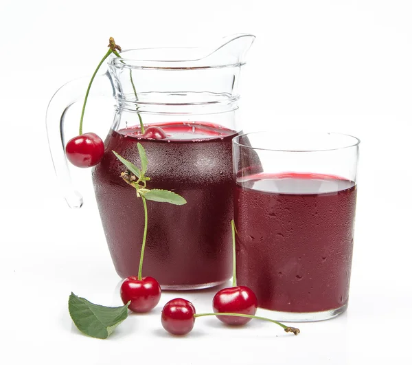 Cereza con jugo — Foto de Stock