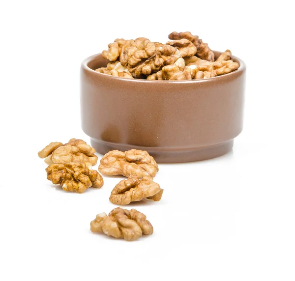 Nuts walnut in bowl — Stock Photo, Image