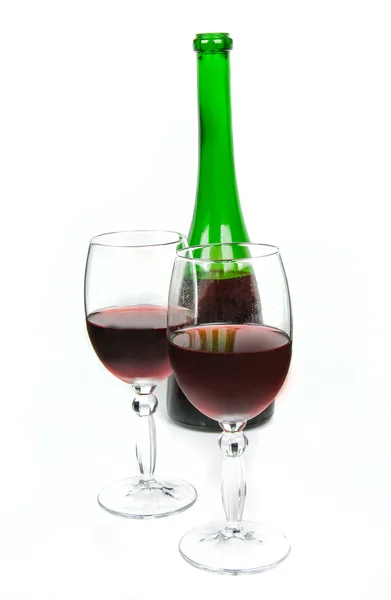 Copos de vinho em branco — Fotografia de Stock
