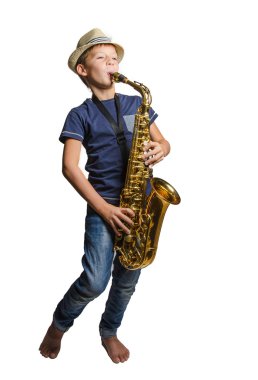 Saksafon oynamaya teen