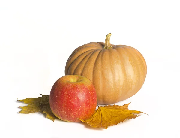 Calabaza con manzana — Foto de Stock