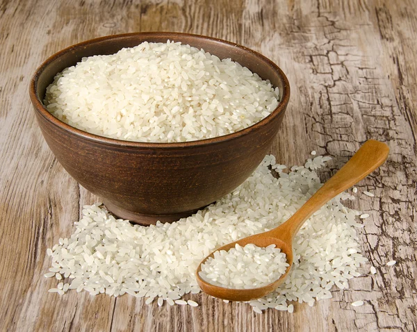 Ceramic cup with rice — Stock Photo, Image