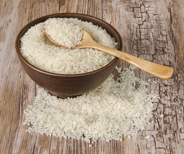 Ceramic cup with rice — Stock Photo, Image