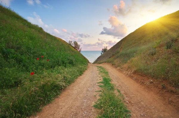 Denize giden yol — Stok fotoğraf