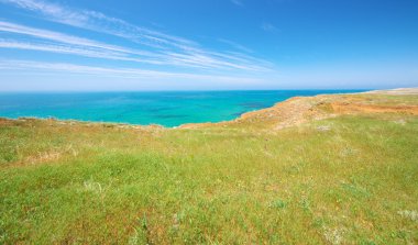 Güzel doğa ve deniz manzarası. 