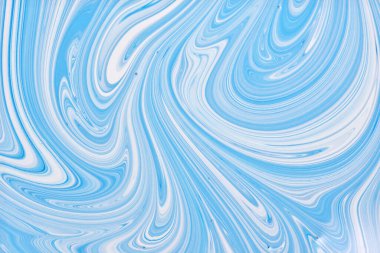 Yakın plan mavi şekiller kıvrımlar. Sanat ve soyut sıvı doku. Arkaplan tasarımı..