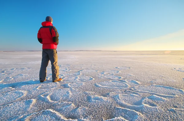 Hombre en hielo —  Fotos de Stock