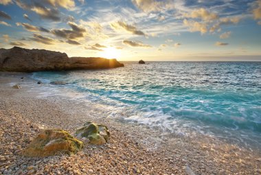 Güzel doğa deniz manzarası.