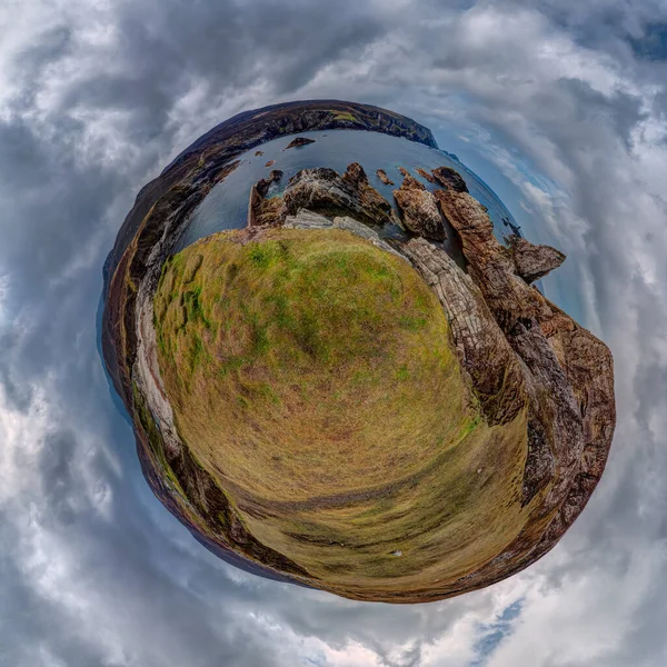 Port Donegal Ireland Cloudy Winds Day Irish Spring Circular Fisheye — Stock Photo, Image