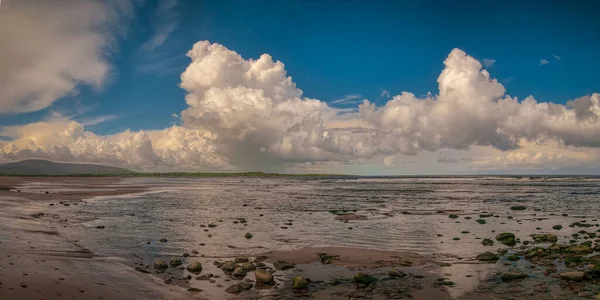 Vista Panorámica Playa Strandhill Océano Atlántico Playa Hermoso Paisaje Nublado — Foto de Stock