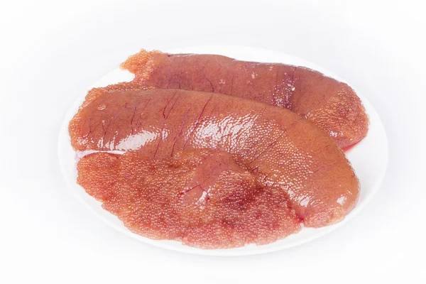 Carne de pescado y piel de lucio con la cabeza — Foto de Stock