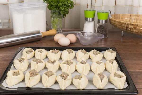 Taarten gemaakt voor proofing — Stockfoto