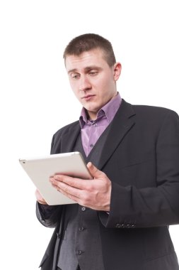 tablet ile işadamı