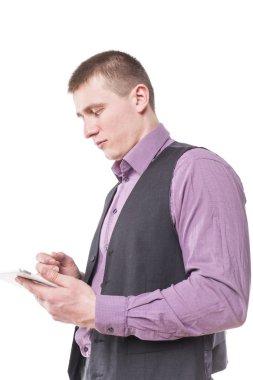 tablet ile işadamı