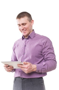 tablet ile işadamı