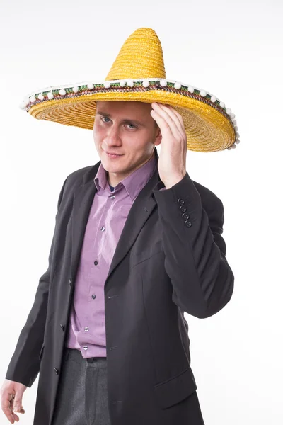 Homem em um sombrero — Fotografia de Stock