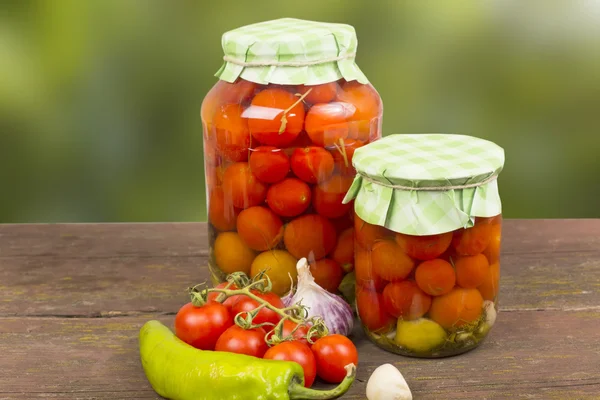 Canning tomatoes — Stock Photo, Image