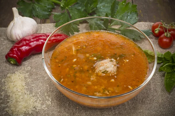 Sopa de kharcho — Fotografia de Stock