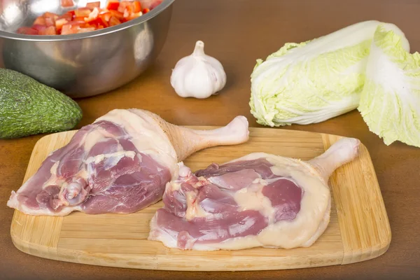 Raw duck legs prepared for cooking — Stock Photo, Image