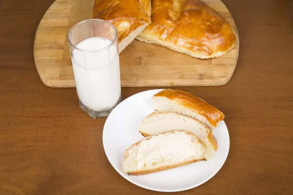 Chleb domowej roboty mleczne zbliżenie — Zdjęcie stockowe