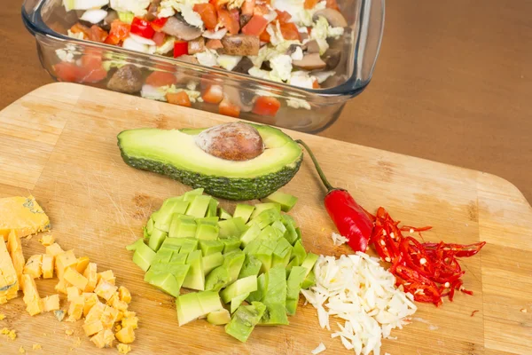 Salade groenten en ingrediënten Stockfoto