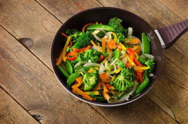 Sebze stir fry. Sağlıklı gıda. 