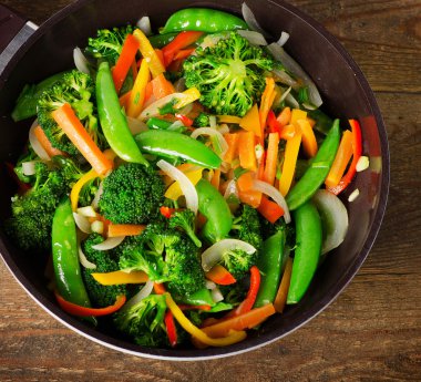 Vejetaryen stir fry. Sağlıklı beslenme
