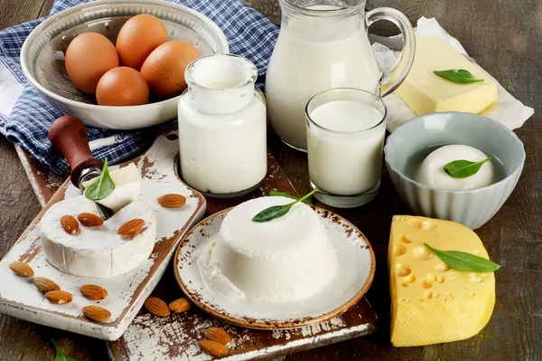 Tasty healthy dairy products — Stock Photo, Image