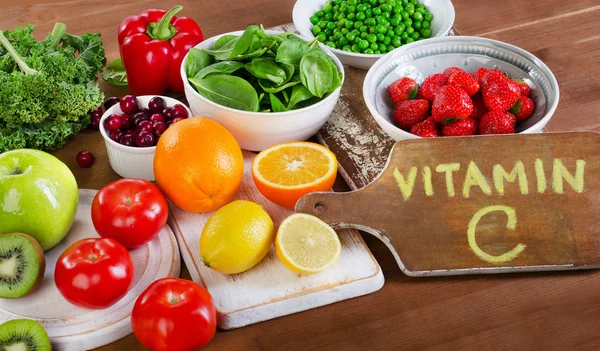 Élelmiszerek legmagasabb c-Vitamin — Stock Fotó