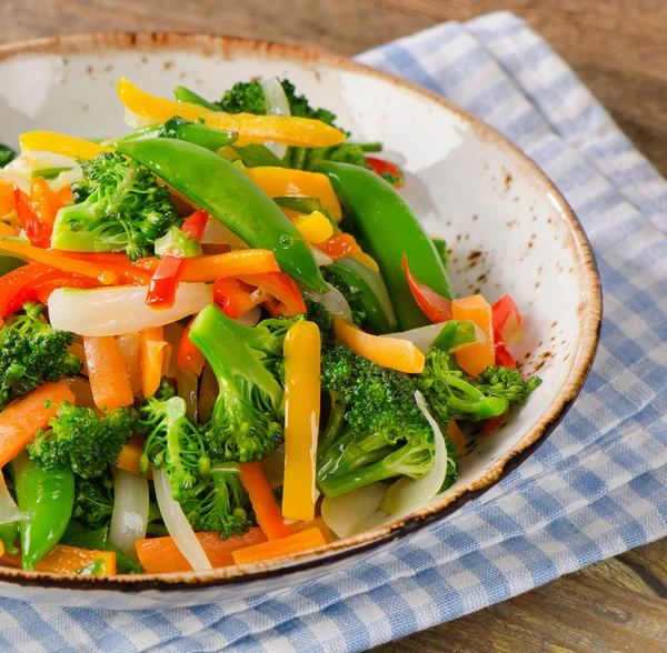 Vegetable stir fry in a pan Stock Photo by ©bit245 101121174
