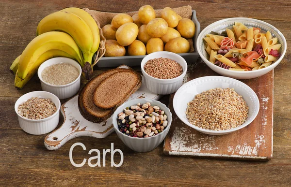 Alimentos ricos en carbohidratos — Foto de Stock