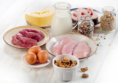Protein yüksek gıdalar.