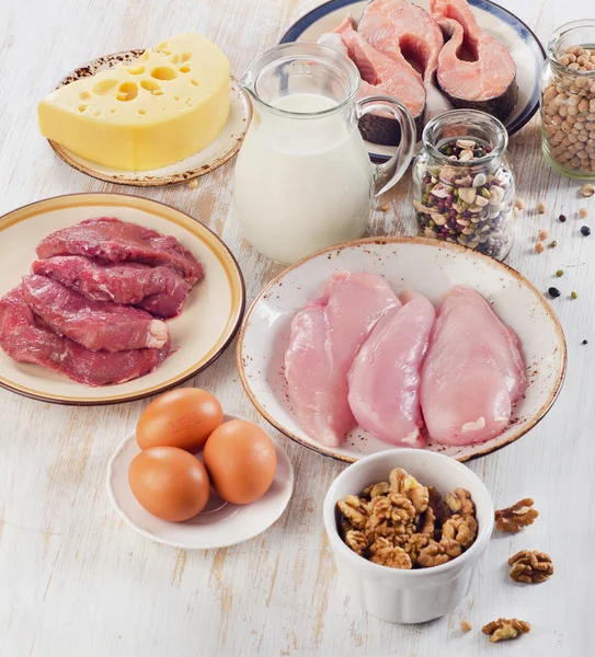 Alimenti ricchi di proteine — Foto Stock